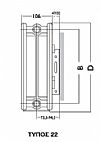 Θερμαντικό σώμα panel Maktek 22/900/1000 3071 Kcal/h