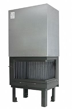 Χυτήρια Μισαηλίδη T-75 BG ECO 45-75 Πλαϊνό Τζάμι 43 cm 14,4 kw Corner με πόρτα συρόμενη ανοιγόμενη