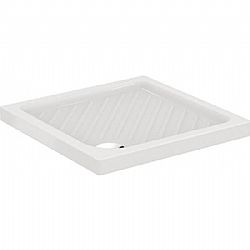 Ideal Dolomite Gemma 2 Τετράγωνη ντουζιέρα 70x70x7 cm